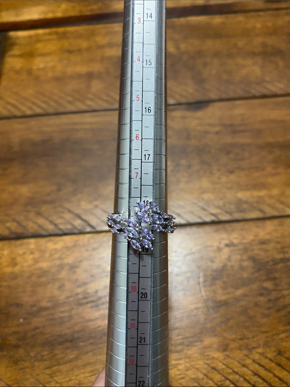 Bomb Party OG Originals Ring - Lavender Topaz Cubic Zirconia - Rhodium - 8